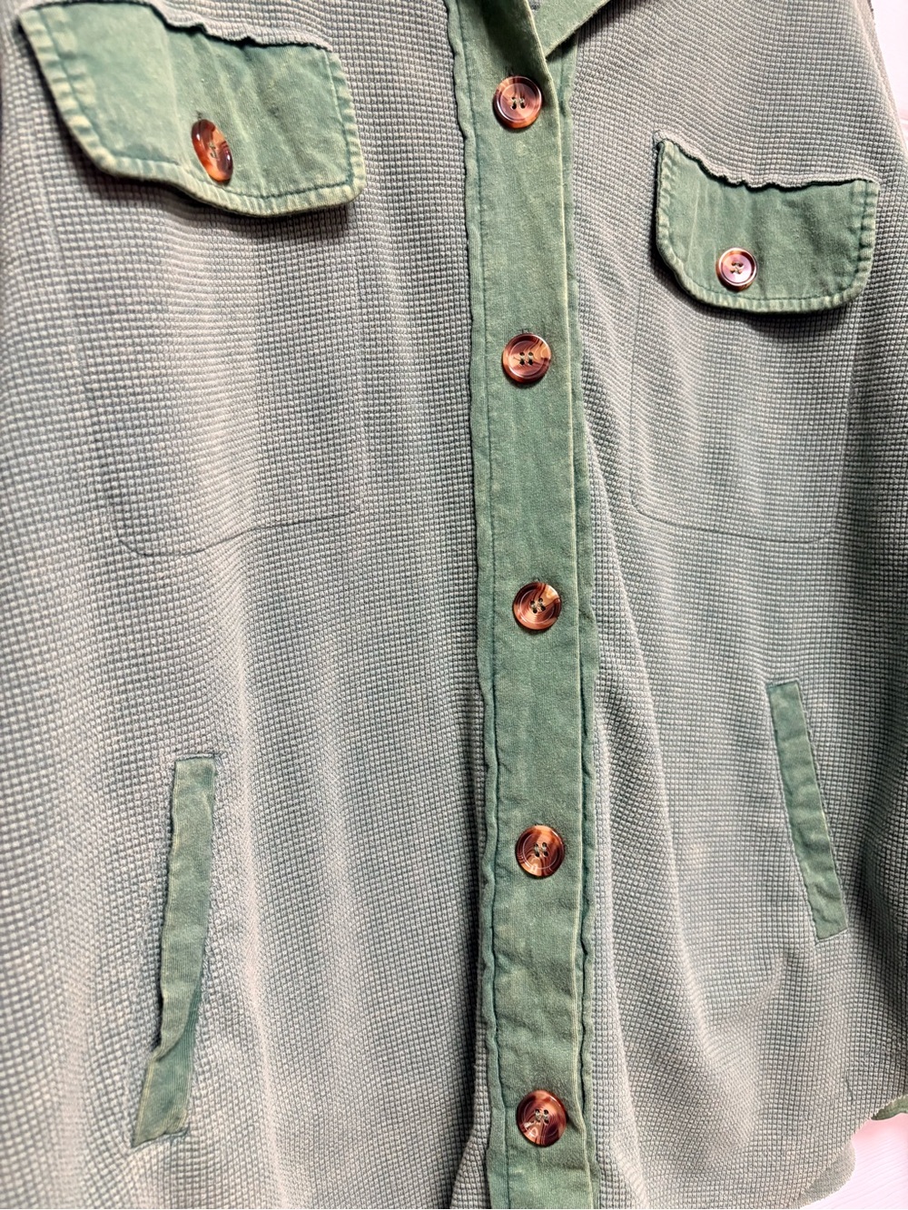 In Loom Waffle Knit Shacket - Picture 4 of 6